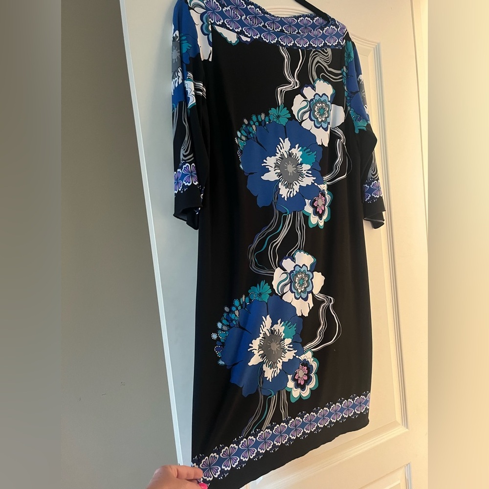 Mercer & Madison Multi Color Vibrant Floral Polyester Spandex Dress Women’s 14 - Picture 5 of 14